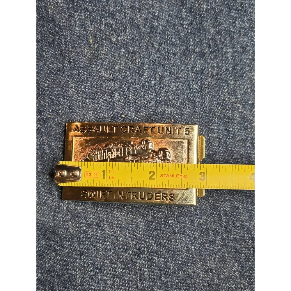 US Navy Assault Craft Unit 5 Swift Intruders Military Belt Buckle